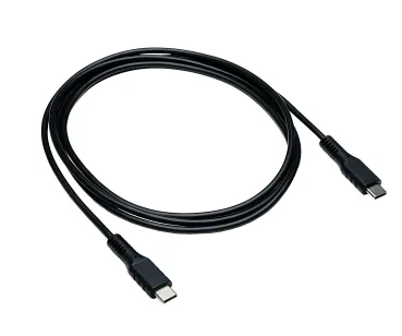 USB Typ C auf C Ladekabel, Polybag, schwarz, 0.5m 2x USB Typ C Stecker, 60W, 3A, OD: 3.5mm